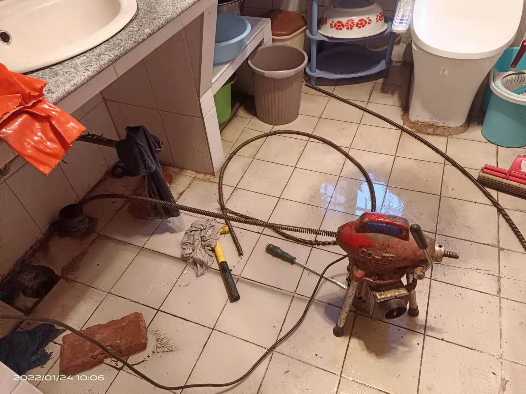 海南疏通厨房下水道，地漏疏通